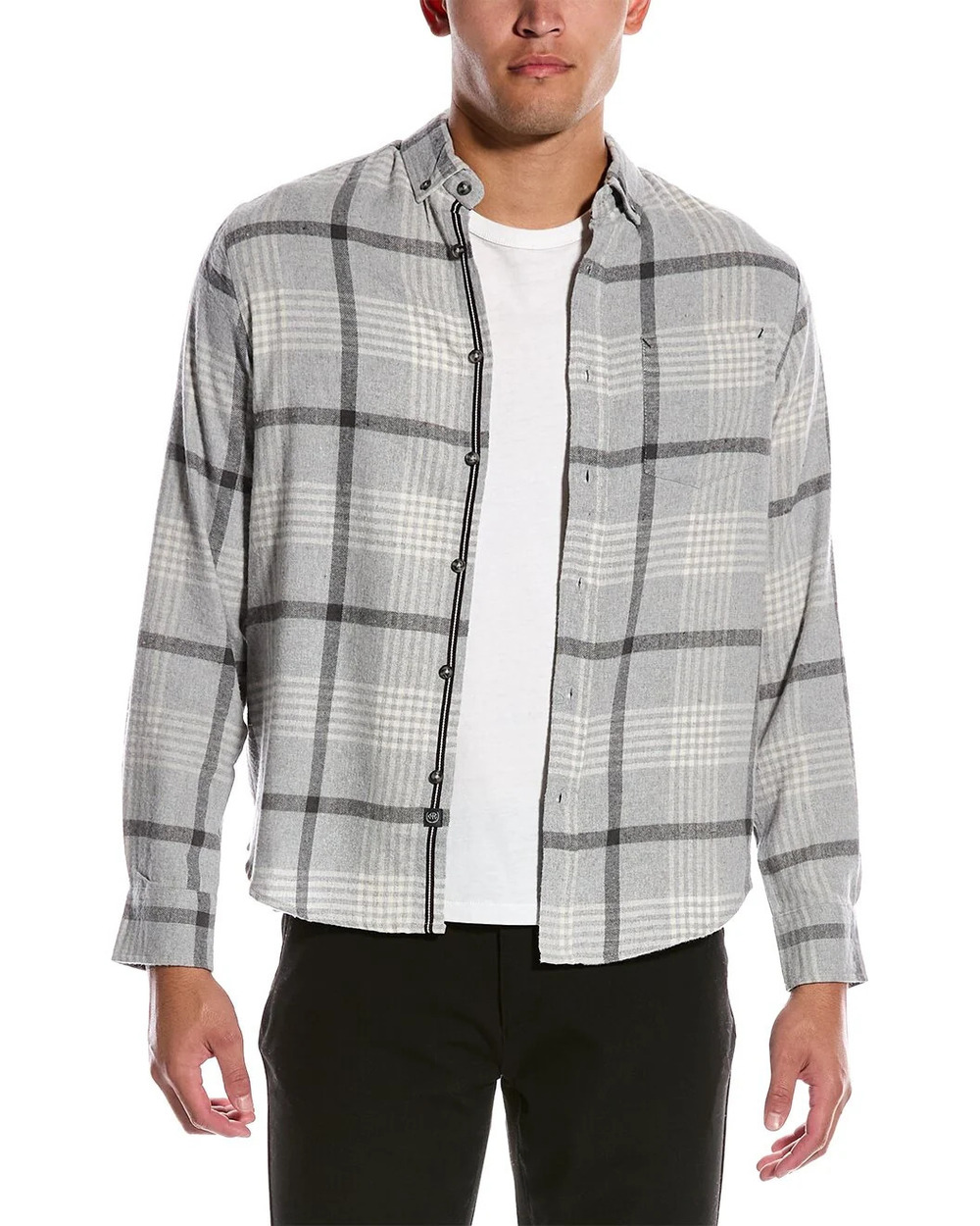 Report Collection Heritage Grey Flannel Shirt/28946